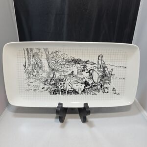 Z -Rike Disney Winnie The Pooh Sketchbook Rectangular Serving 13" Platter